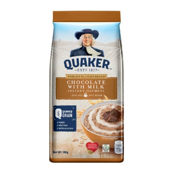 Quaker Chocolate with Milk Instant Oatmeal 500g