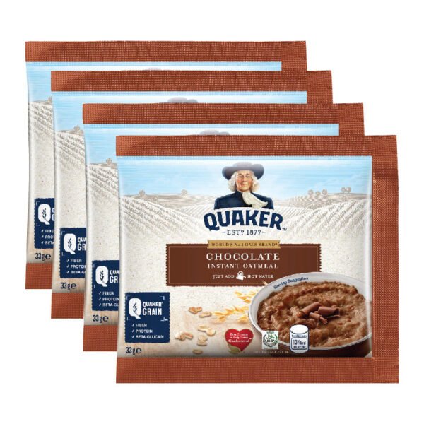 Quaker Chocolate Instant Oatmeal 4x33g