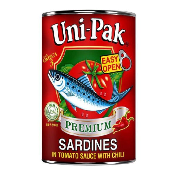 Uni-Pak Premium Sardines in Tomato Sauce Chili Easy Open 155g