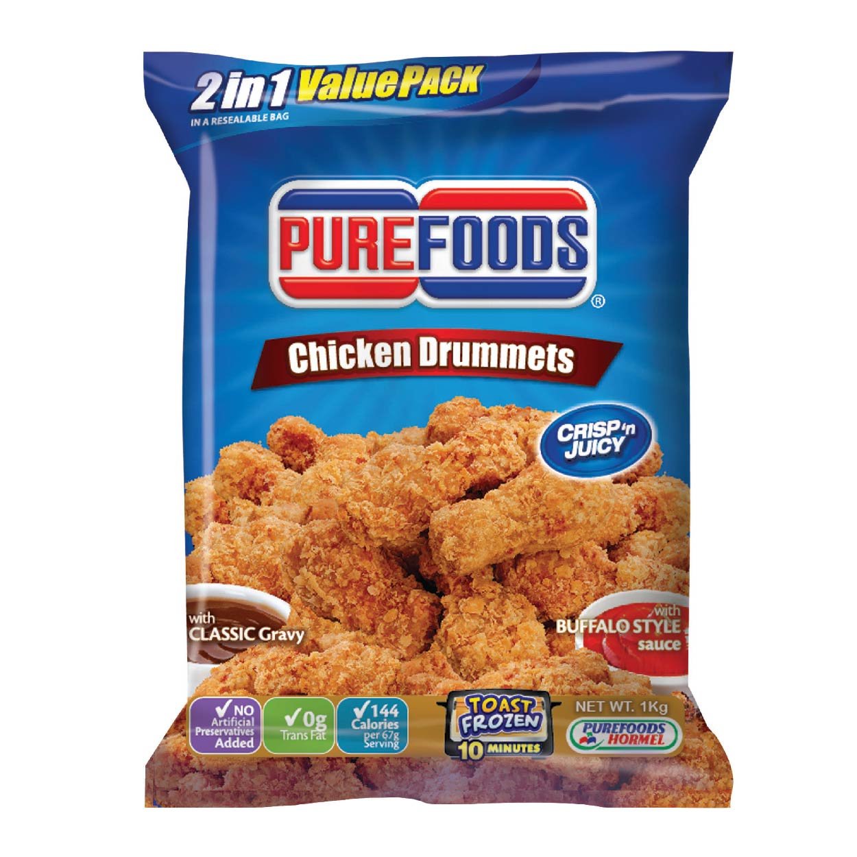 100000058784-Purefoods-Crisp-_N-Juicy-Chicken-Drummets-1kg-210128.jpg Purefoods Crisp 'N Juicy Chicken Drummets 1kg - Image 1