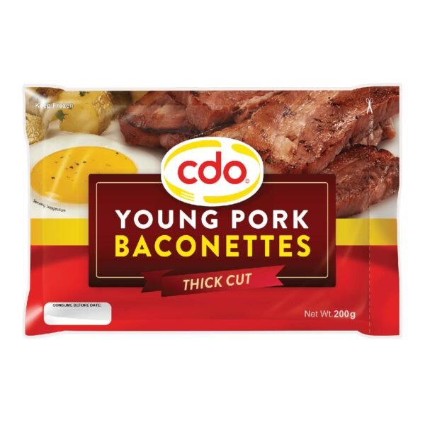 CDO Young Pork Baconettes Thick Cut 200g