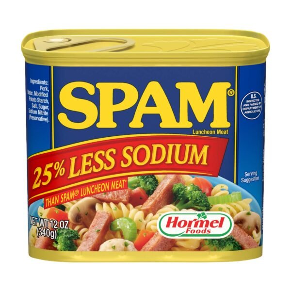 Spam Luncheon Meat 25% Less Sodium 12oz