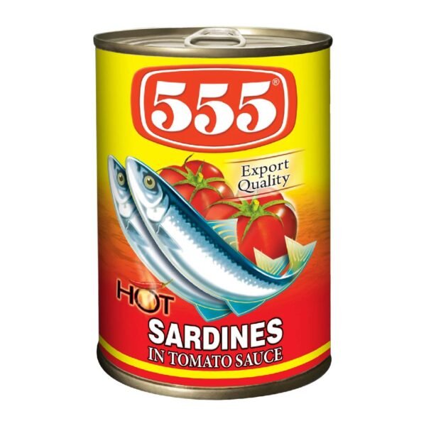 555 Sardines in Tomato Sauce Hot Easy Open Can 425g